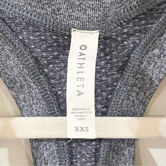 Athleta Gray Fitted Athletic Tank Top Racer Back Women’s size XXS - Picture 3 of 5